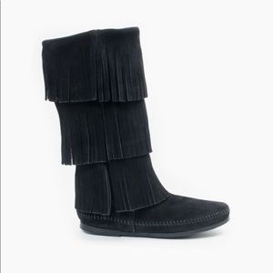 Minnetonka 3 layer fringe boots